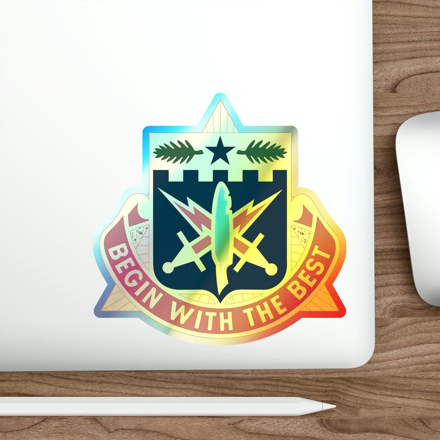 46th Adjutant General Battalion (U.S. Army) Holographic STICKER Die-Cut Vinyl Decal-The Sticker Space