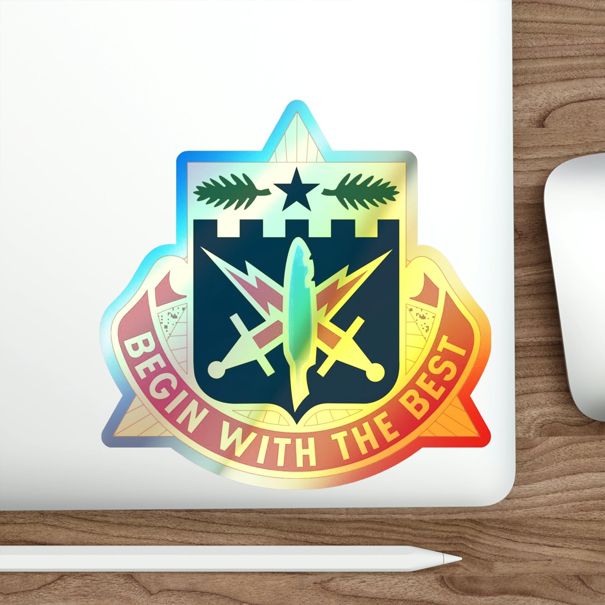 46th Adjutant General Battalion (U.S. Army) Holographic STICKER Die-Cut Vinyl Decal-The Sticker Space