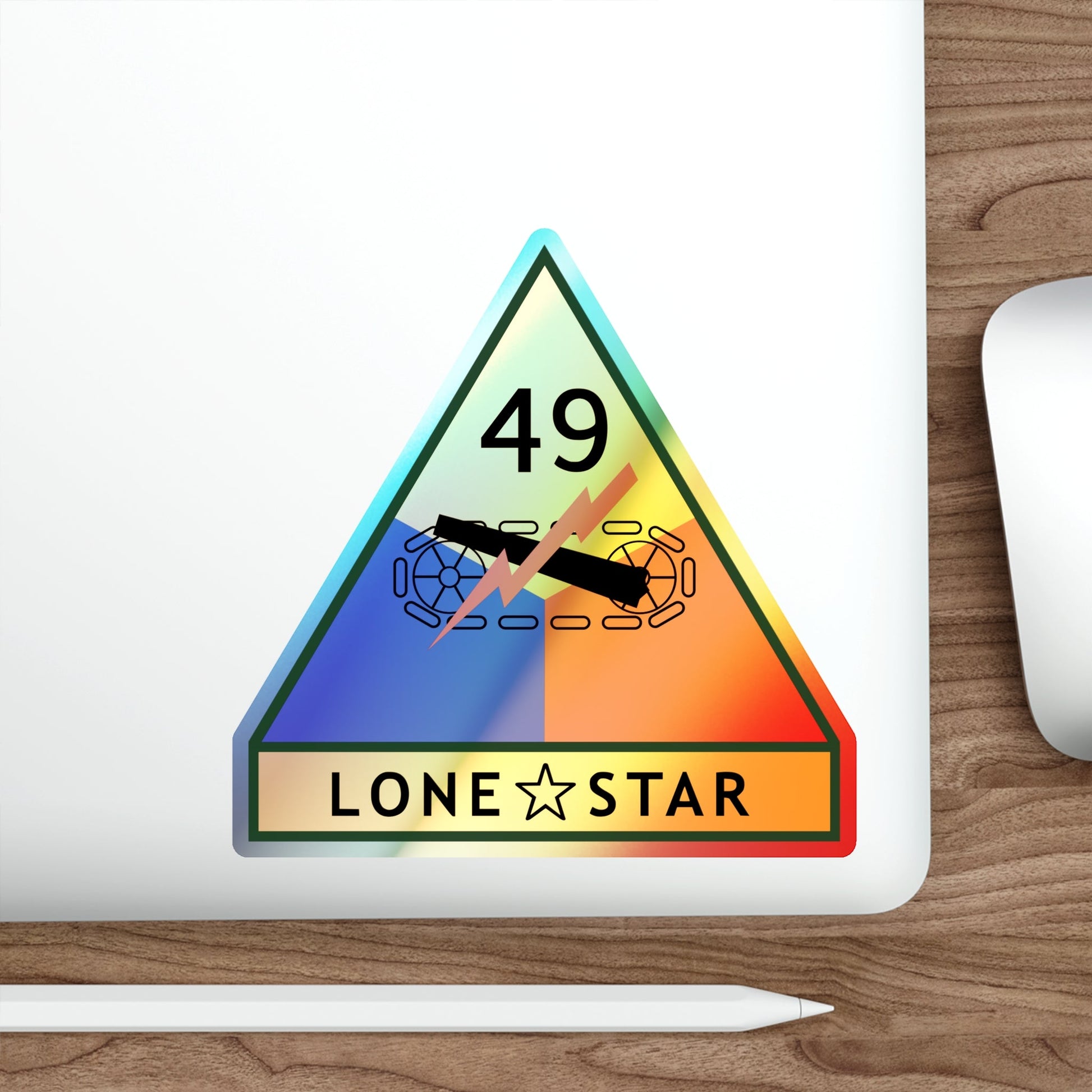 49th Armored Division (U.S. Army) Holographic STICKER Die-Cut Vinyl Decal-The Sticker Space