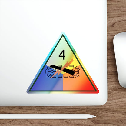 4th Armored Division (U.S. Army) Holographic STICKER Die-Cut Vinyl Decal-The Sticker Space