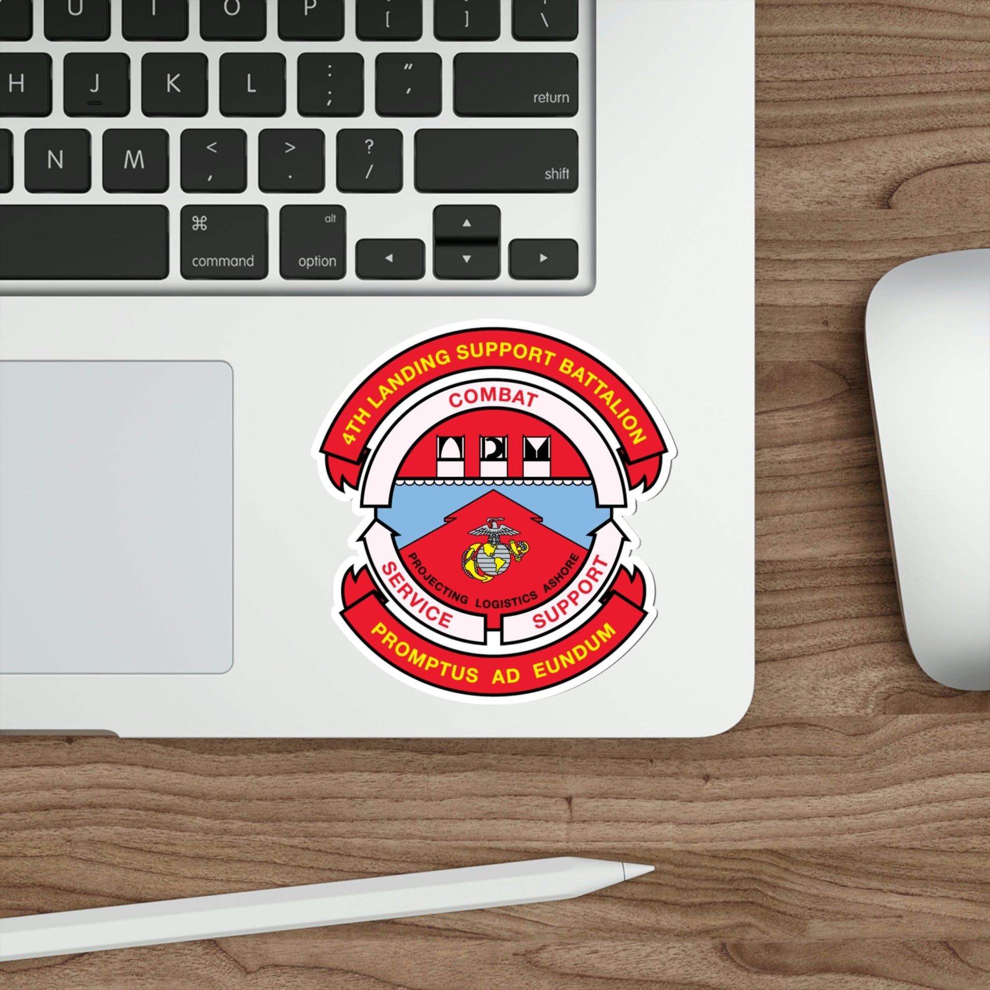 4th Landing Support Battalion Promptus Ad Eundum (USMC) STICKER Vinyl Die-Cut Decal-The Sticker Space