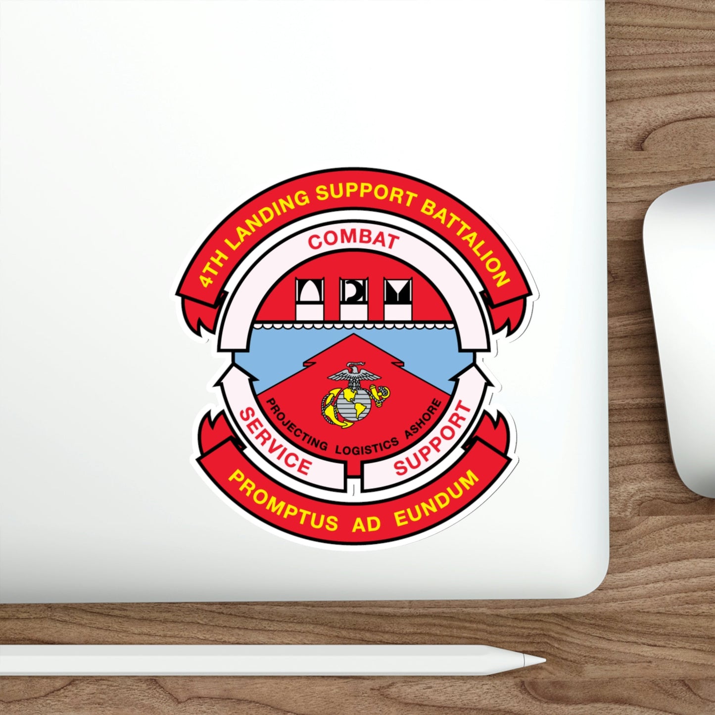 4th Landing Support Battalion Promptus Ad Eundum (USMC) STICKER Vinyl Die-Cut Decal-The Sticker Space