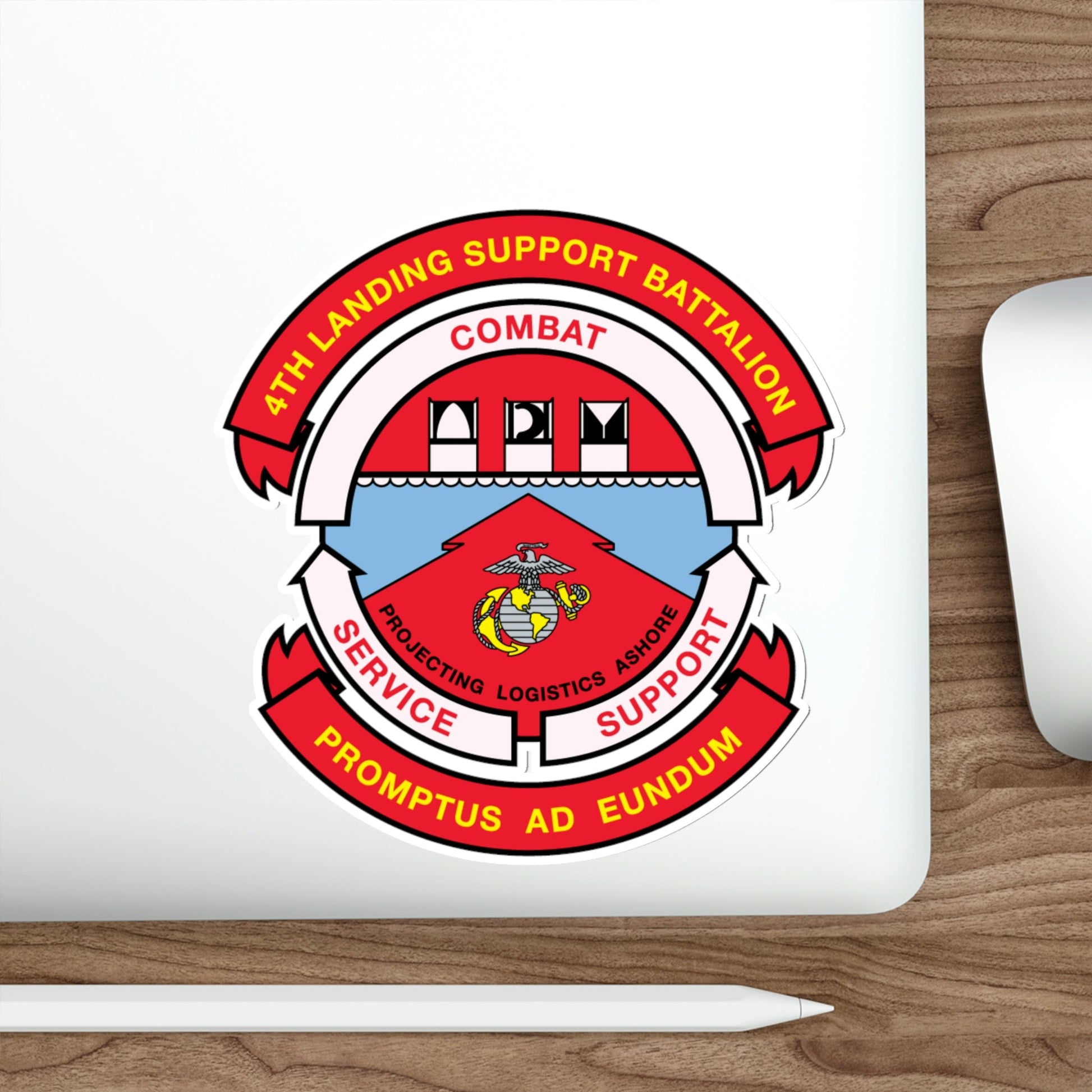 4th Landing Support Battalion Promptus Ad Eundum (USMC) STICKER Vinyl Die-Cut Decal-The Sticker Space