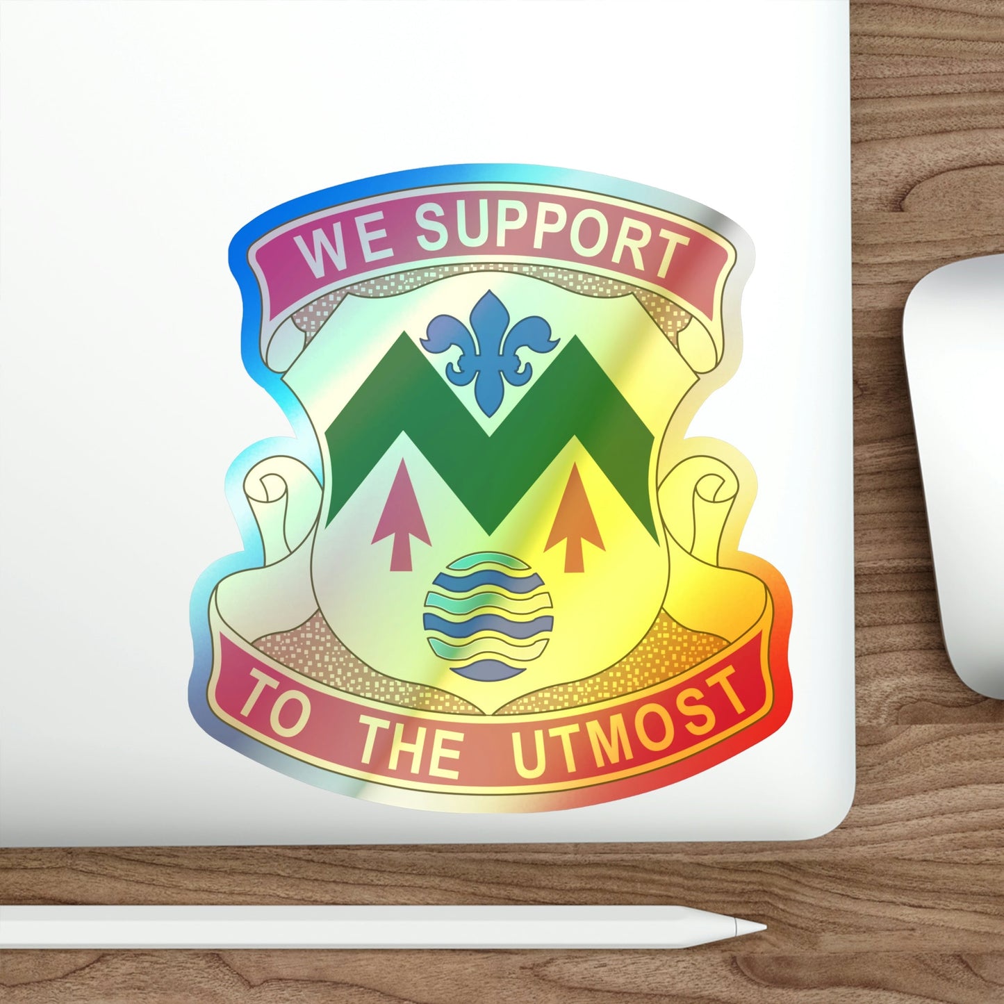 528 Sustainment Brigade (U.S. Army) Holographic STICKER Die-Cut Vinyl Decal-The Sticker Space