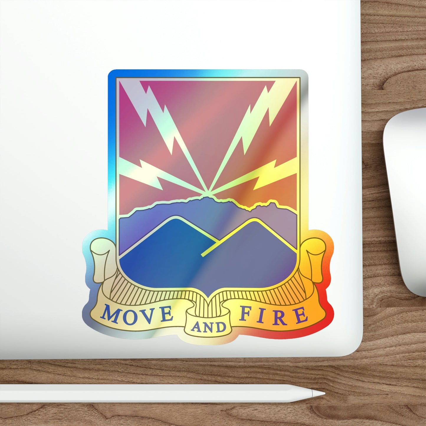 593rd Field Artillery Battalion (U.S. Army) Holographic STICKER Die-Cut Vinyl Decal-The Sticker Space