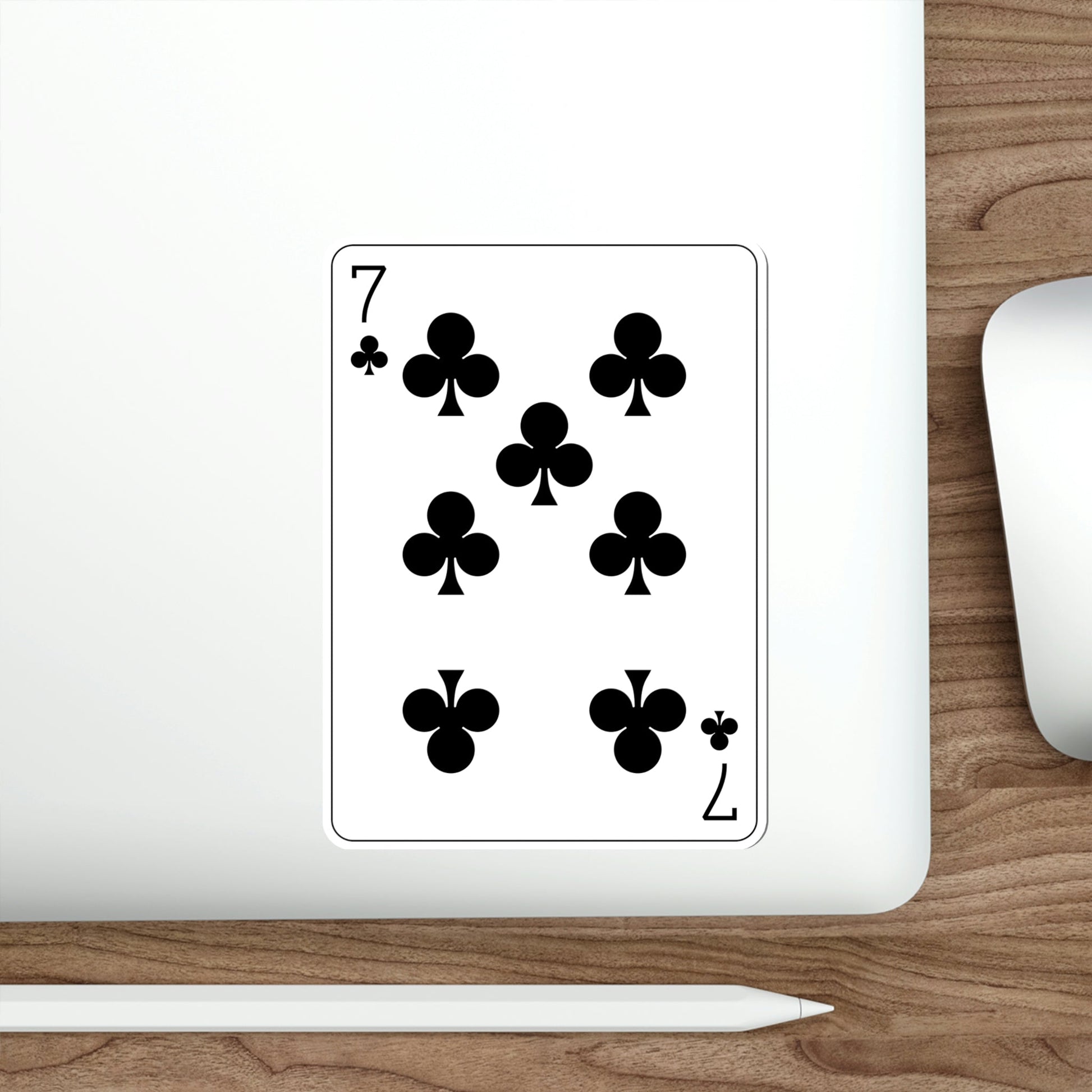 7 of Clubs Playing Card STICKER Vinyl Die-Cut Decal-The Sticker Space