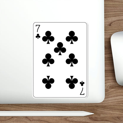 7 of Clubs Playing Card STICKER Vinyl Die-Cut Decal-The Sticker Space