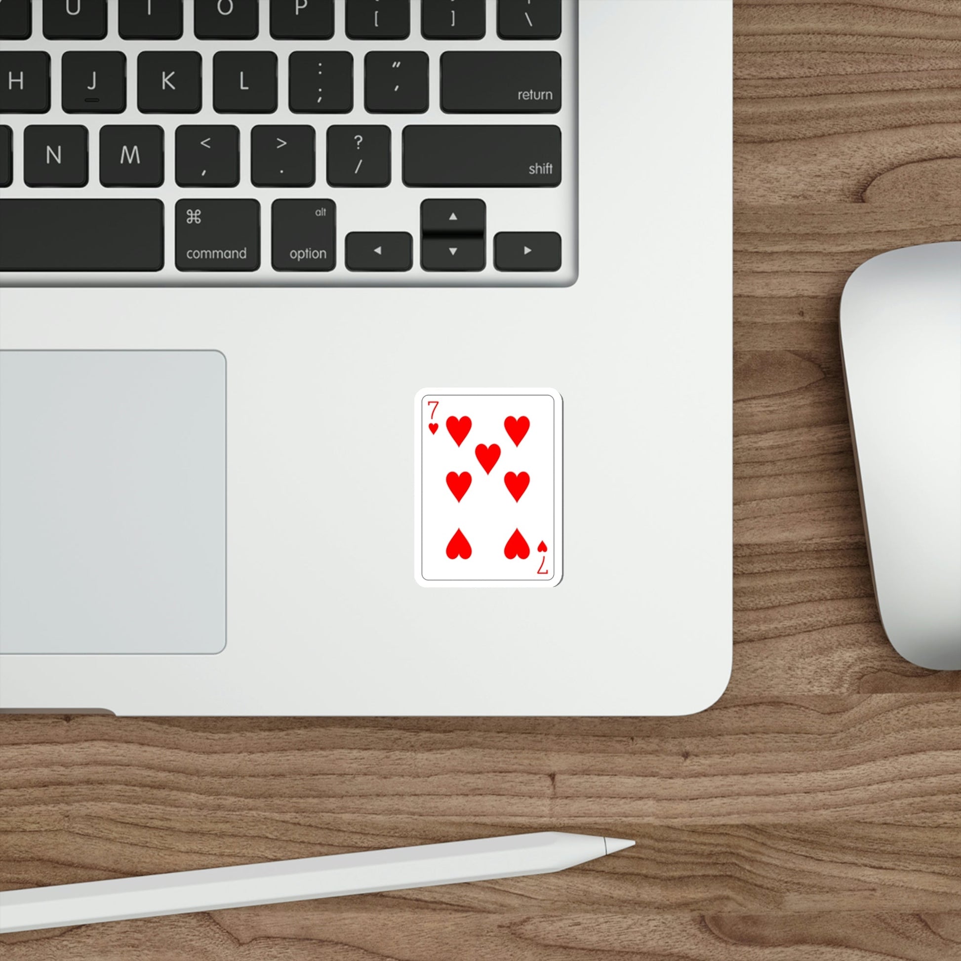 7 of Hearts Playing Card STICKER Vinyl Die-Cut Decal-The Sticker Space