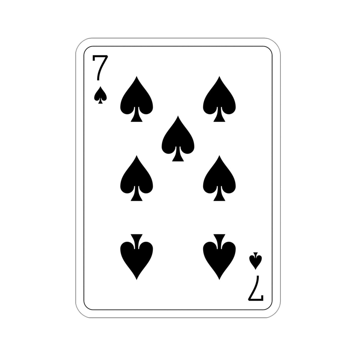 7 of Spades Playing Card STICKER Vinyl Die-Cut Decal-The Sticker Space