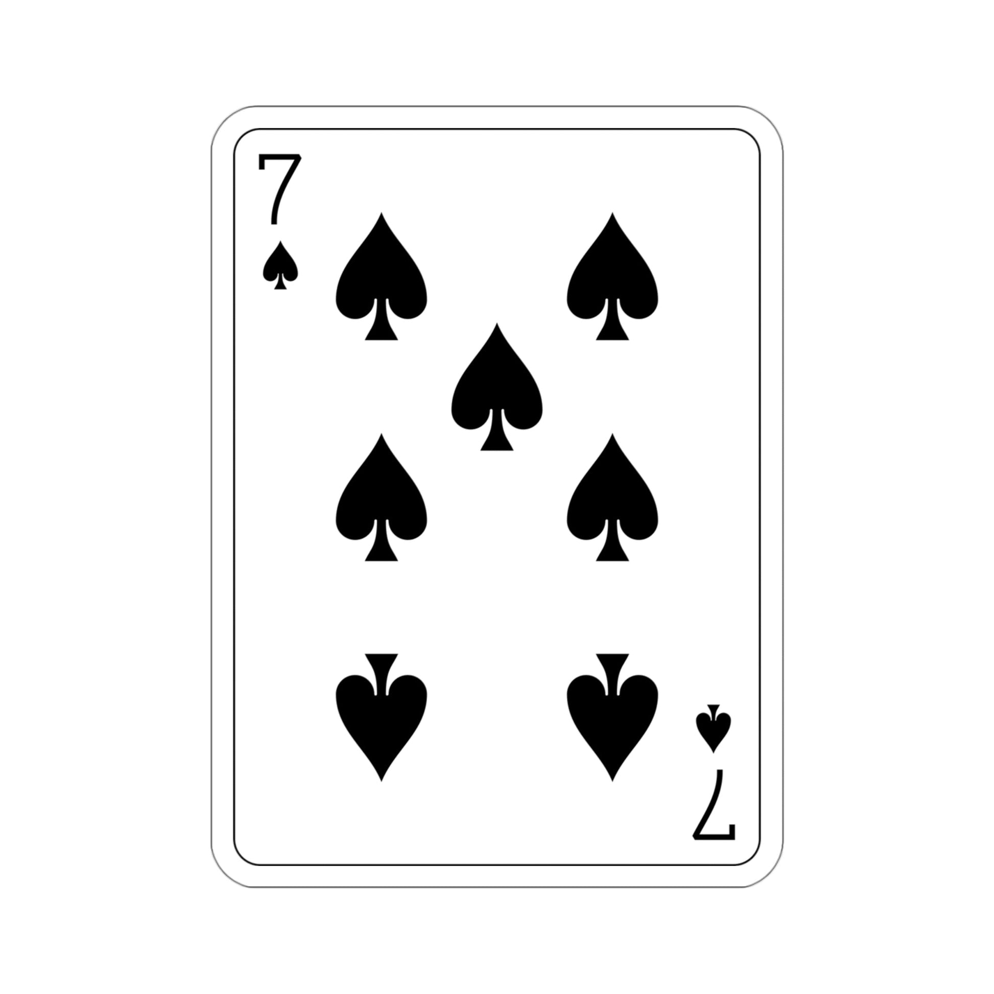 7 of Spades Playing Card STICKER Vinyl Die-Cut Decal-The Sticker Space