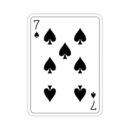 7 of Spades Playing Card STICKER Vinyl Die-Cut Decal-The Sticker Space