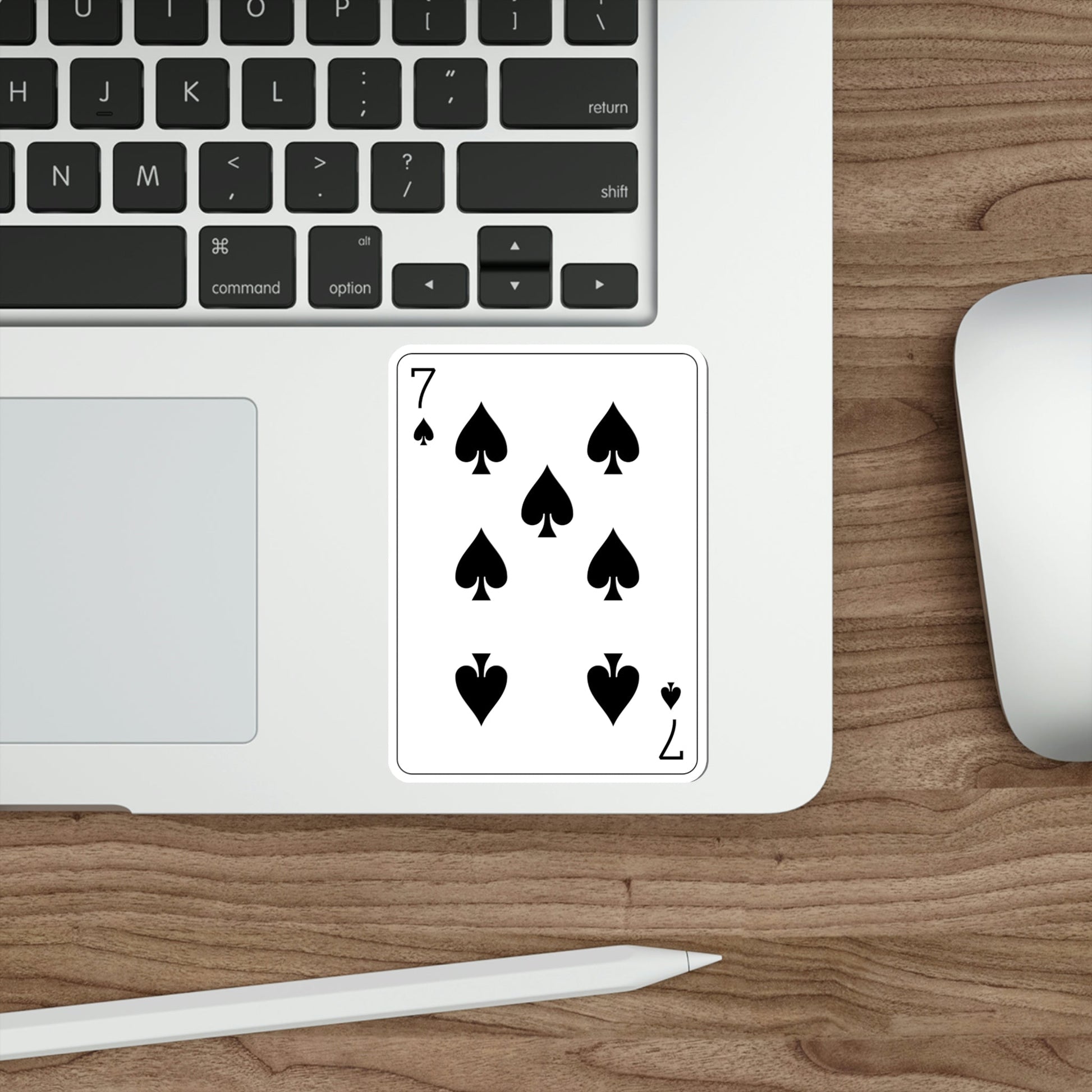 7 of Spades Playing Card STICKER Vinyl Die-Cut Decal-The Sticker Space