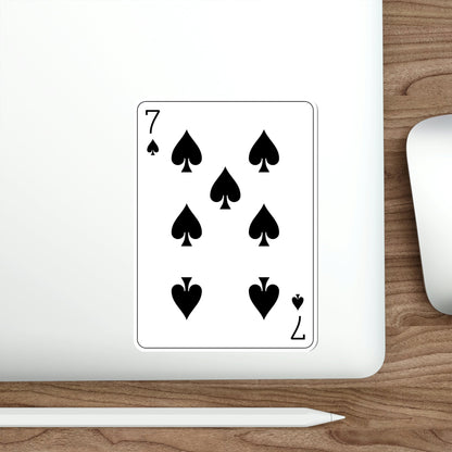 7 of Spades Playing Card STICKER Vinyl Die-Cut Decal-The Sticker Space