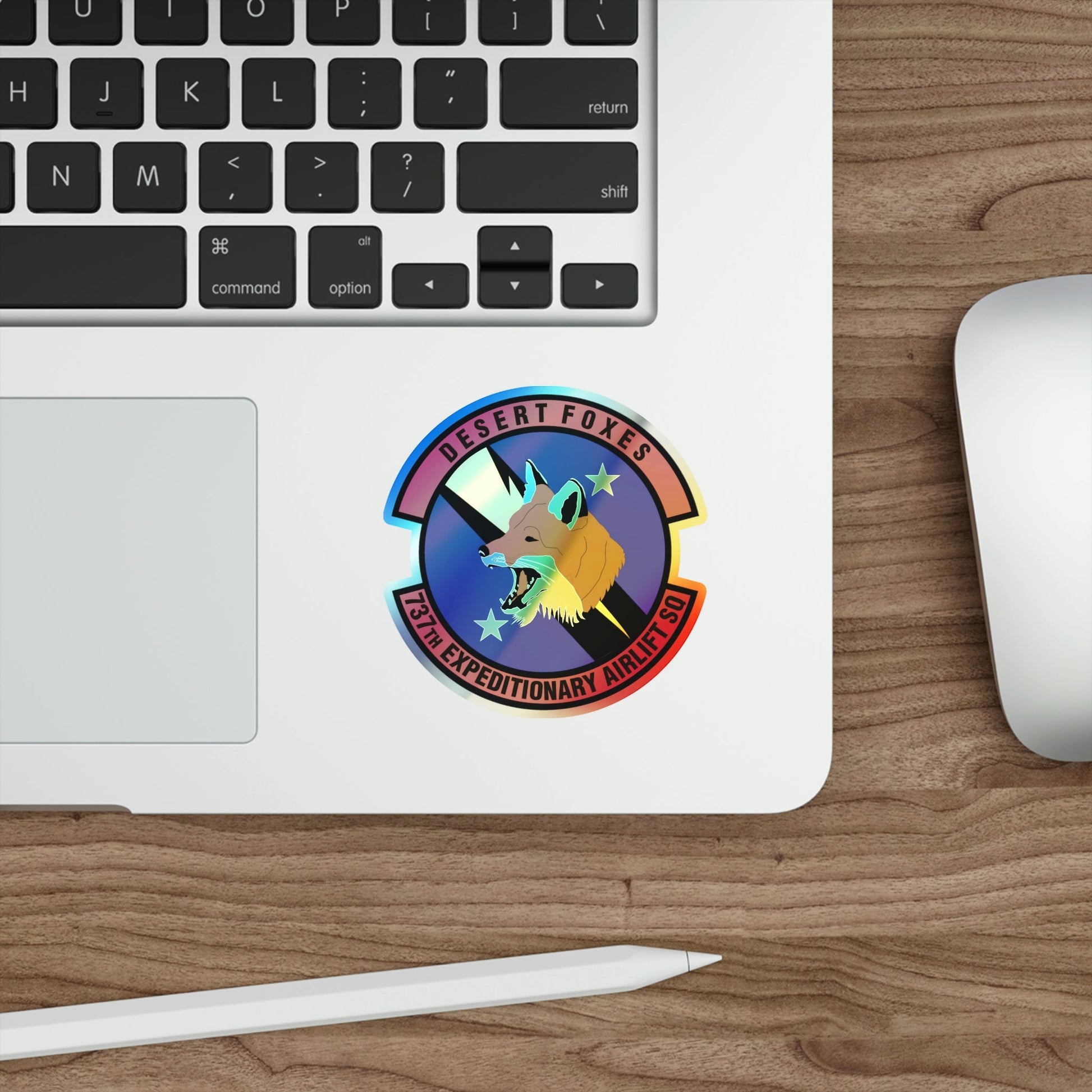 737th Expeditionary Airlift Squadron (U.S. Air Force) Holographic STICKER Die-Cut Vinyl Decal-The Sticker Space