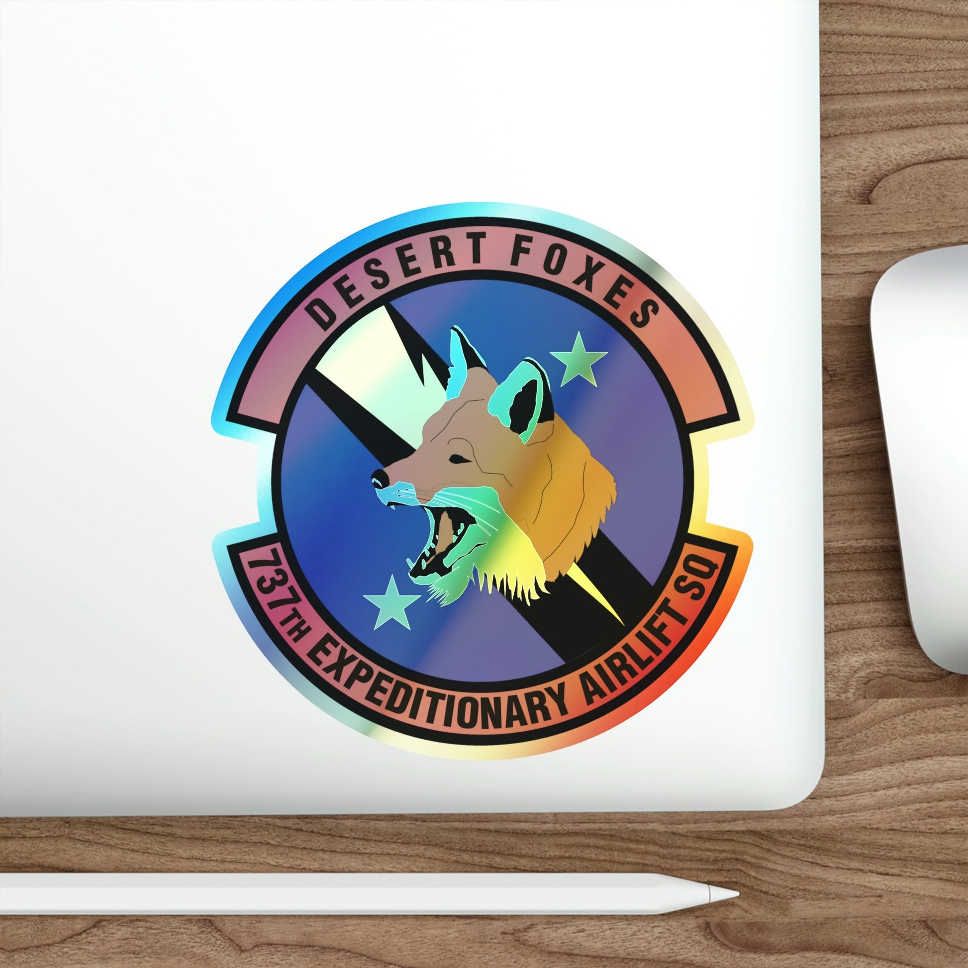 737th Expeditionary Airlift Squadron (U.S. Air Force) Holographic STICKER Die-Cut Vinyl Decal-The Sticker Space