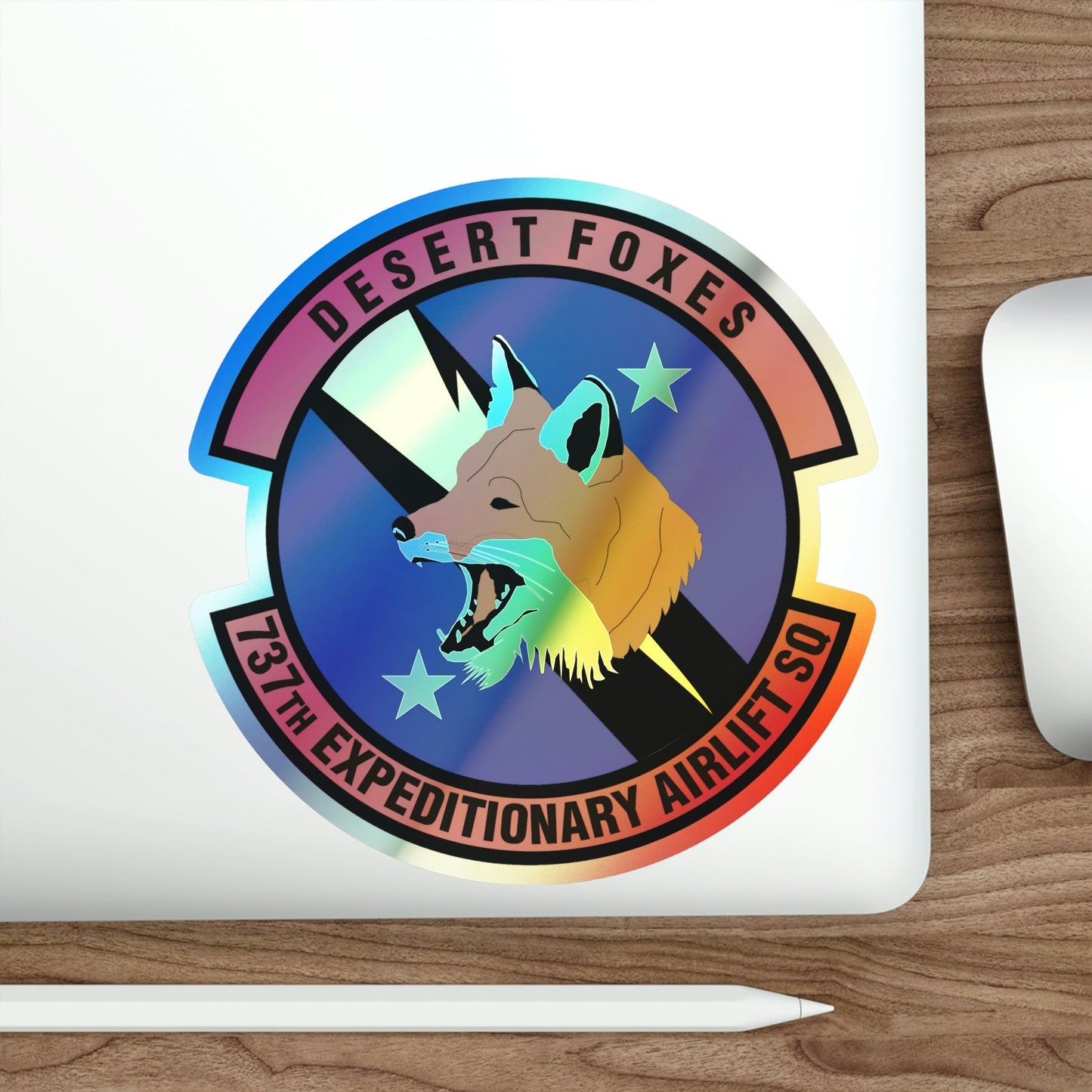 737th Expeditionary Airlift Squadron (U.S. Air Force) Holographic STICKER Die-Cut Vinyl Decal-The Sticker Space