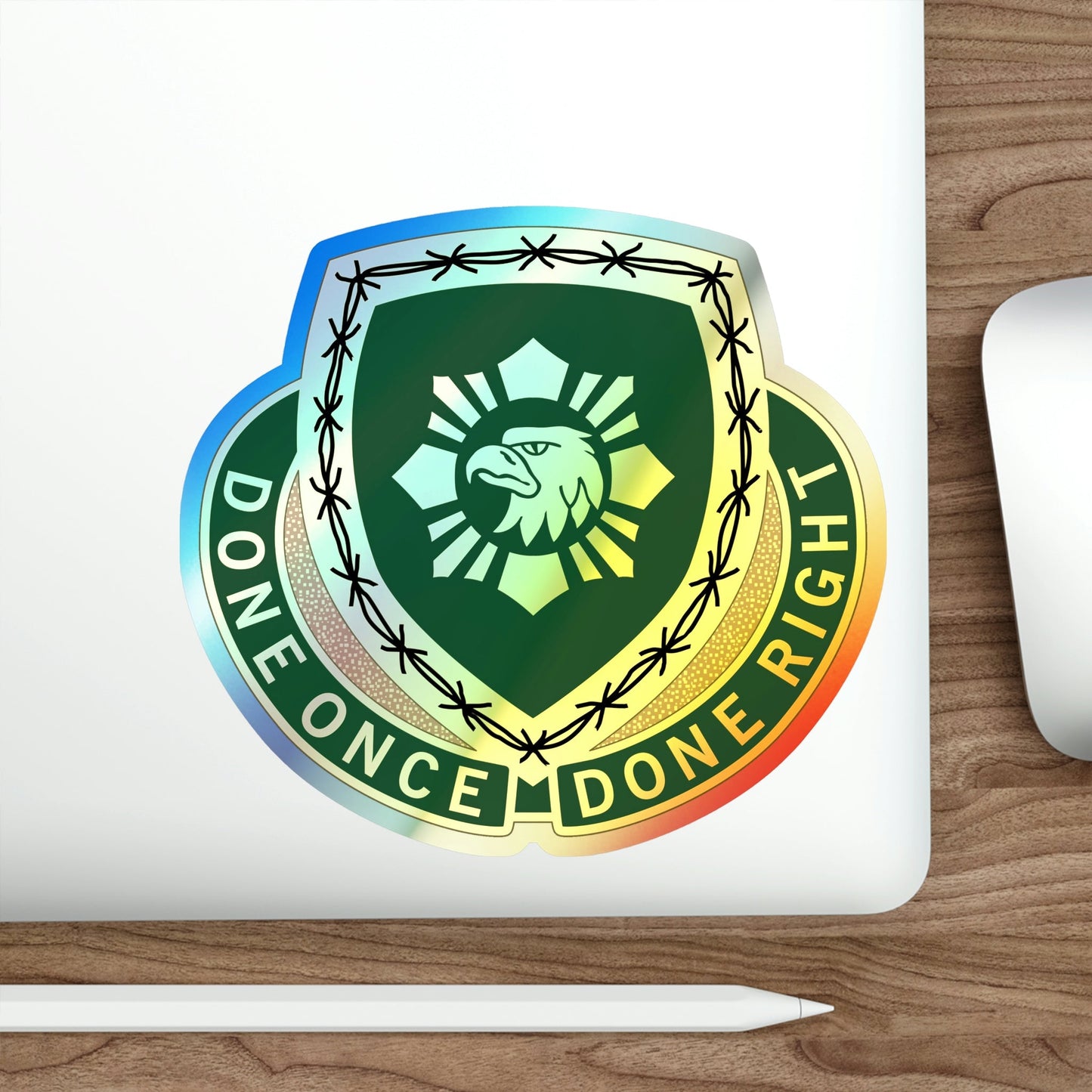 744 Military Police Battalion (U.S. Army) Holographic STICKER Die-Cut Vinyl Decal-The Sticker Space