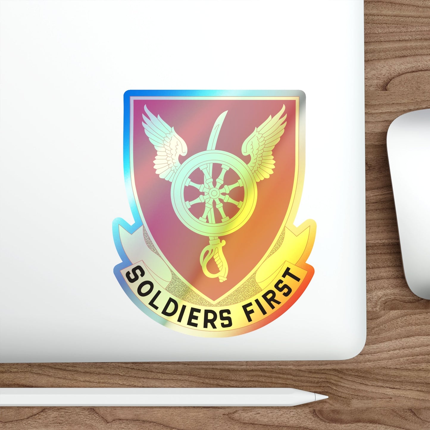 79 Ordnance Battalion Obsolete Insignia (U.S. Army) Holographic STICKER Die-Cut Vinyl Decal-The Sticker Space