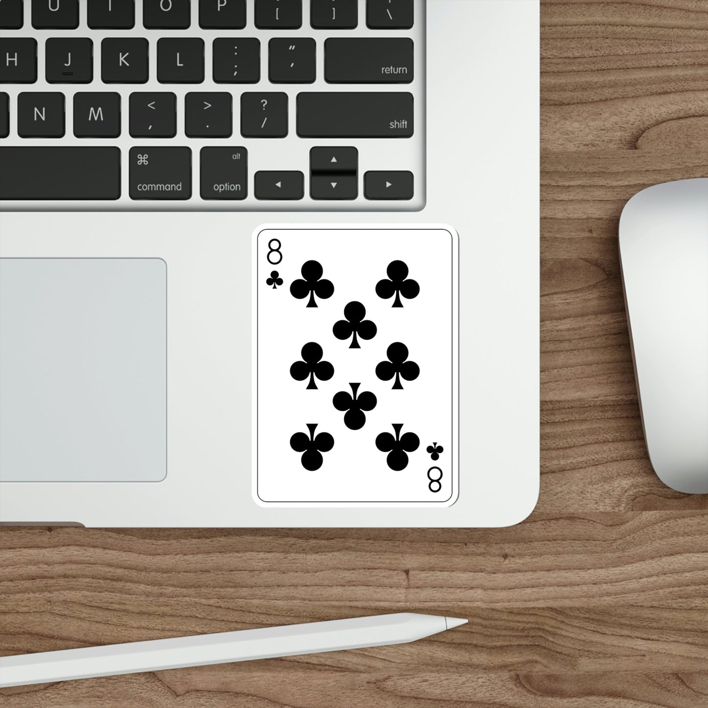 8 of Clubs Playing Card STICKER Vinyl Die-Cut Decal-The Sticker Space