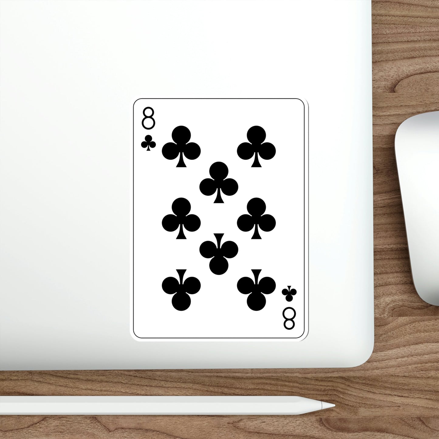 8 of Clubs Playing Card STICKER Vinyl Die-Cut Decal-The Sticker Space