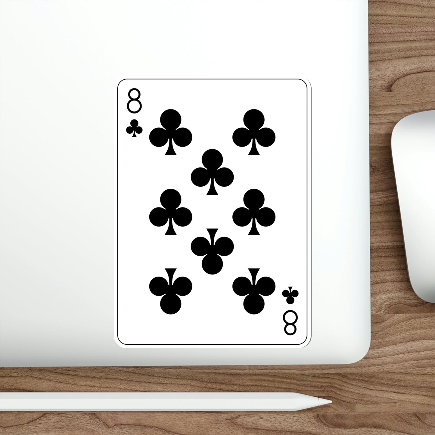 8 of Clubs Playing Card STICKER Vinyl Die-Cut Decal-The Sticker Space