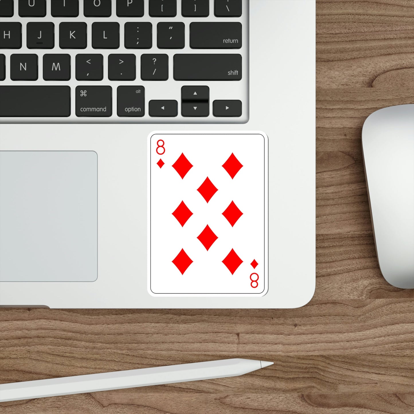 8 of Diamonds Playing Card STICKER Vinyl Die-Cut Decal-The Sticker Space