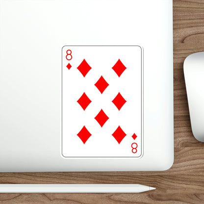 8 of Diamonds Playing Card STICKER Vinyl Die-Cut Decal-The Sticker Space