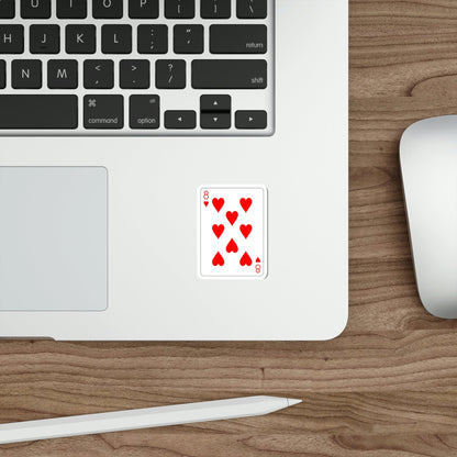 8 of Hearts Playing Card STICKER Vinyl Die-Cut Decal-The Sticker Space