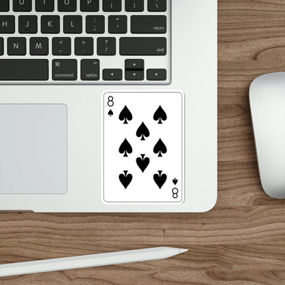 8 of Spades Playing Card STICKER Vinyl Die-Cut Decal-The Sticker Space