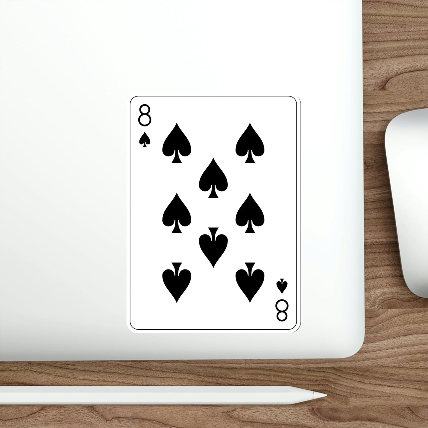 8 of Spades Playing Card STICKER Vinyl Die-Cut Decal-The Sticker Space