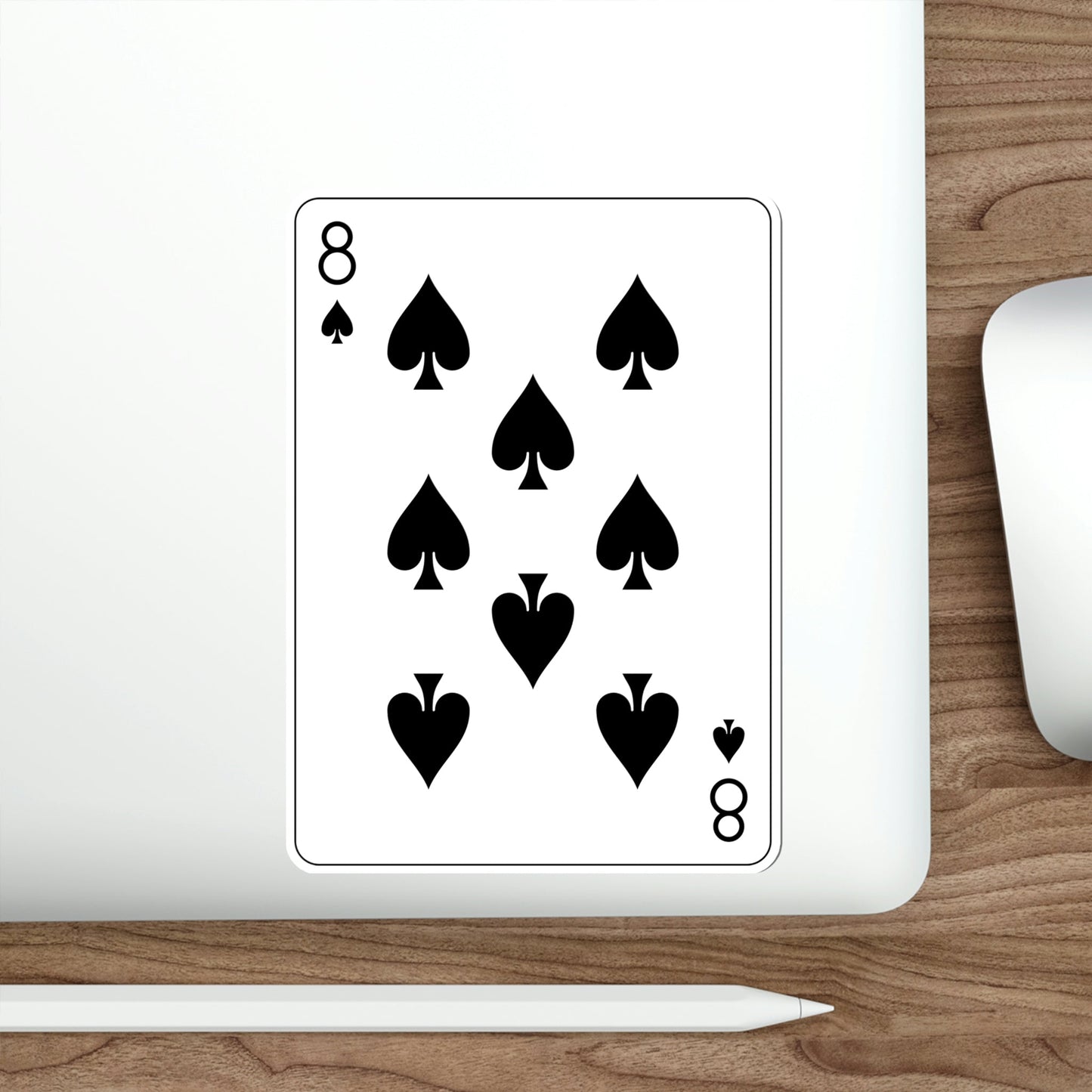 8 of Spades Playing Card STICKER Vinyl Die-Cut Decal-The Sticker Space