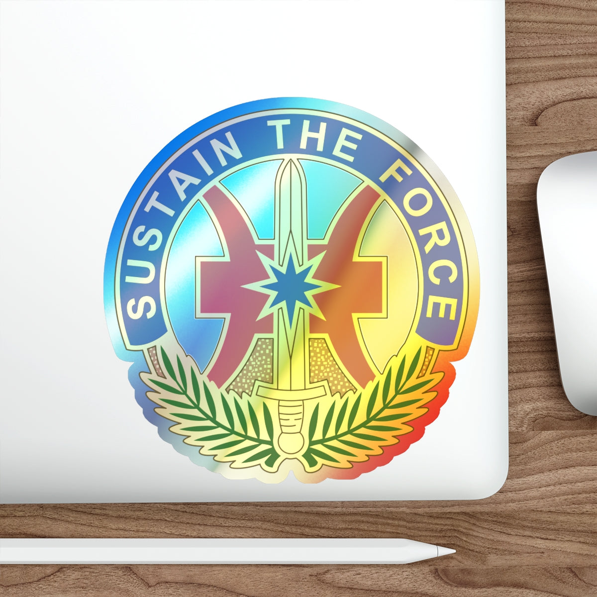 8 Sustainment Command v2 (U.S. Army) Holographic STICKER Die-Cut Vinyl Decal-The Sticker Space