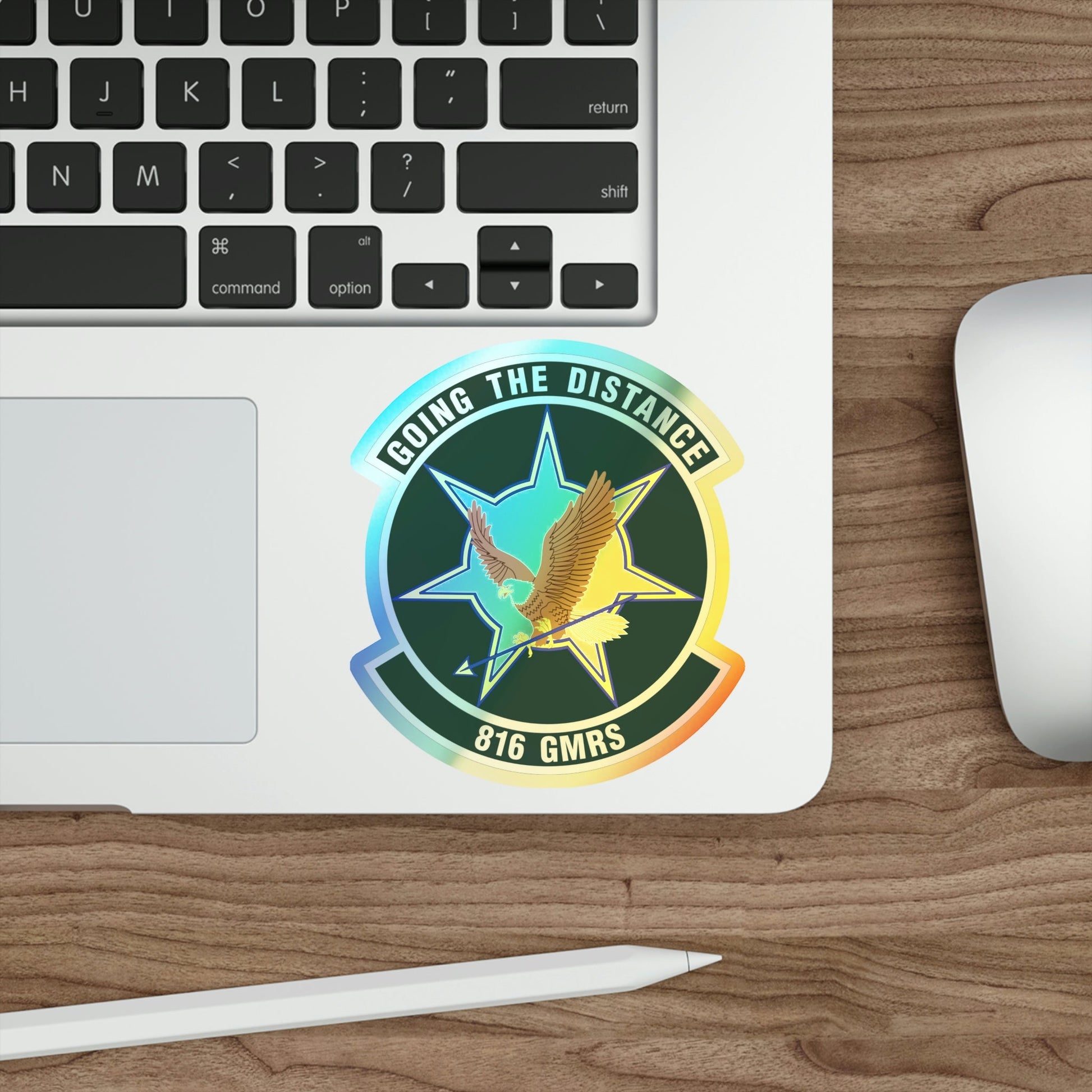 816th Global Mobility Readiness Squadron (U.S. Air Force) Holographic STICKER Die-Cut Vinyl Decal-The Sticker Space