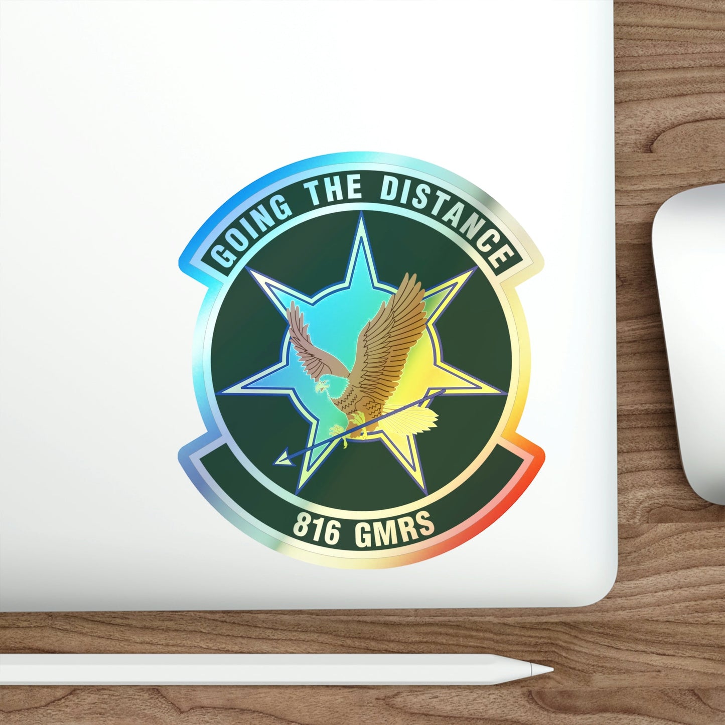 816th Global Mobility Readiness Squadron (U.S. Air Force) Holographic STICKER Die-Cut Vinyl Decal-The Sticker Space