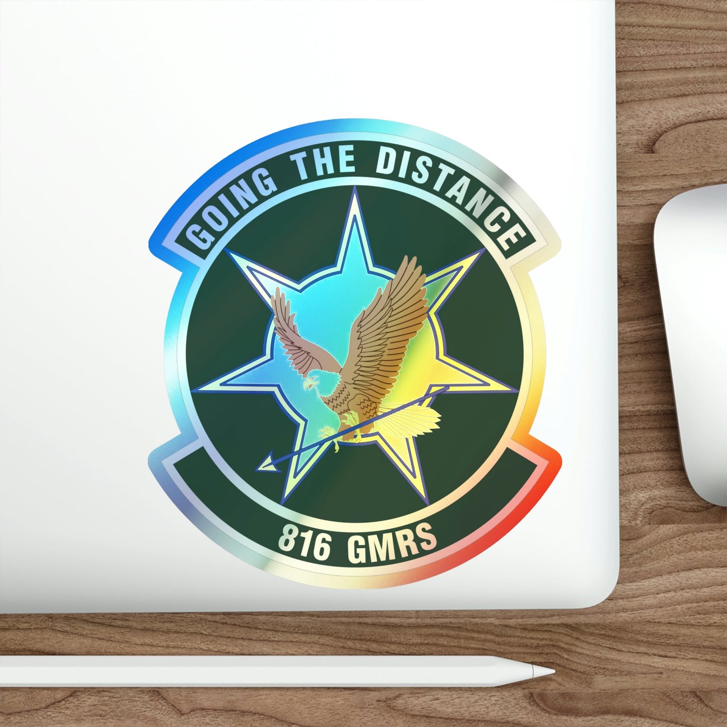 816th Global Mobility Readiness Squadron (U.S. Air Force) Holographic STICKER Die-Cut Vinyl Decal-The Sticker Space