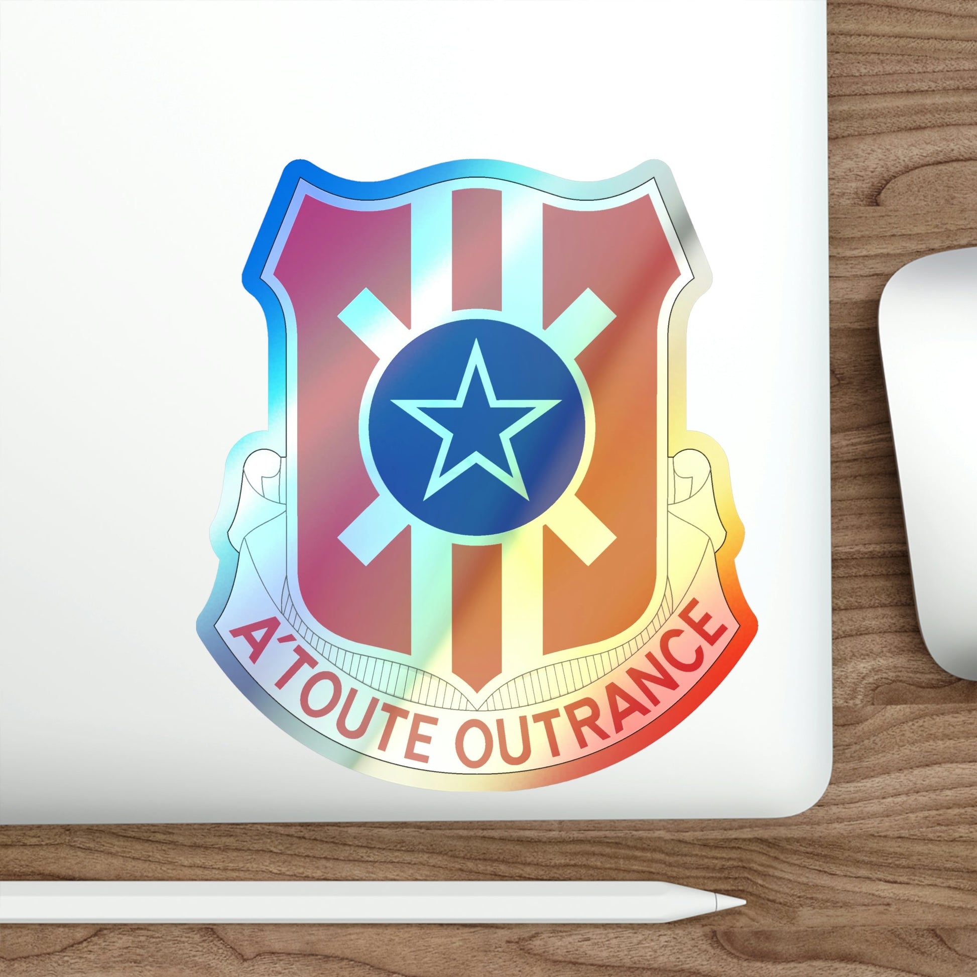 854 Engineer Battalion (U.S. Army) Holographic STICKER Die-Cut Vinyl Decal-The Sticker Space