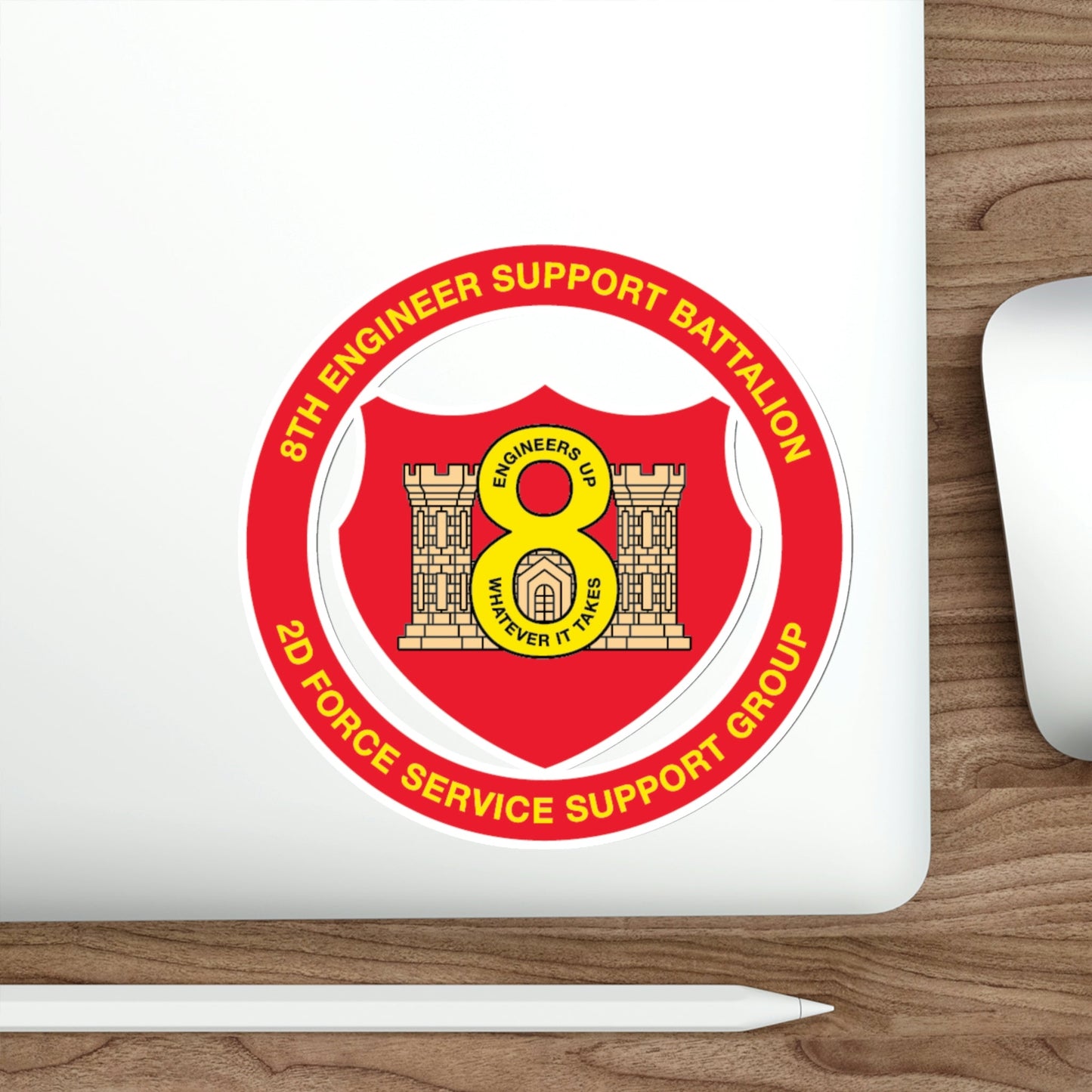 8th Engineer Support Battalion 2nd Force Service Support Group (USMC) STICKER Vinyl Die-Cut Decal-The Sticker Space