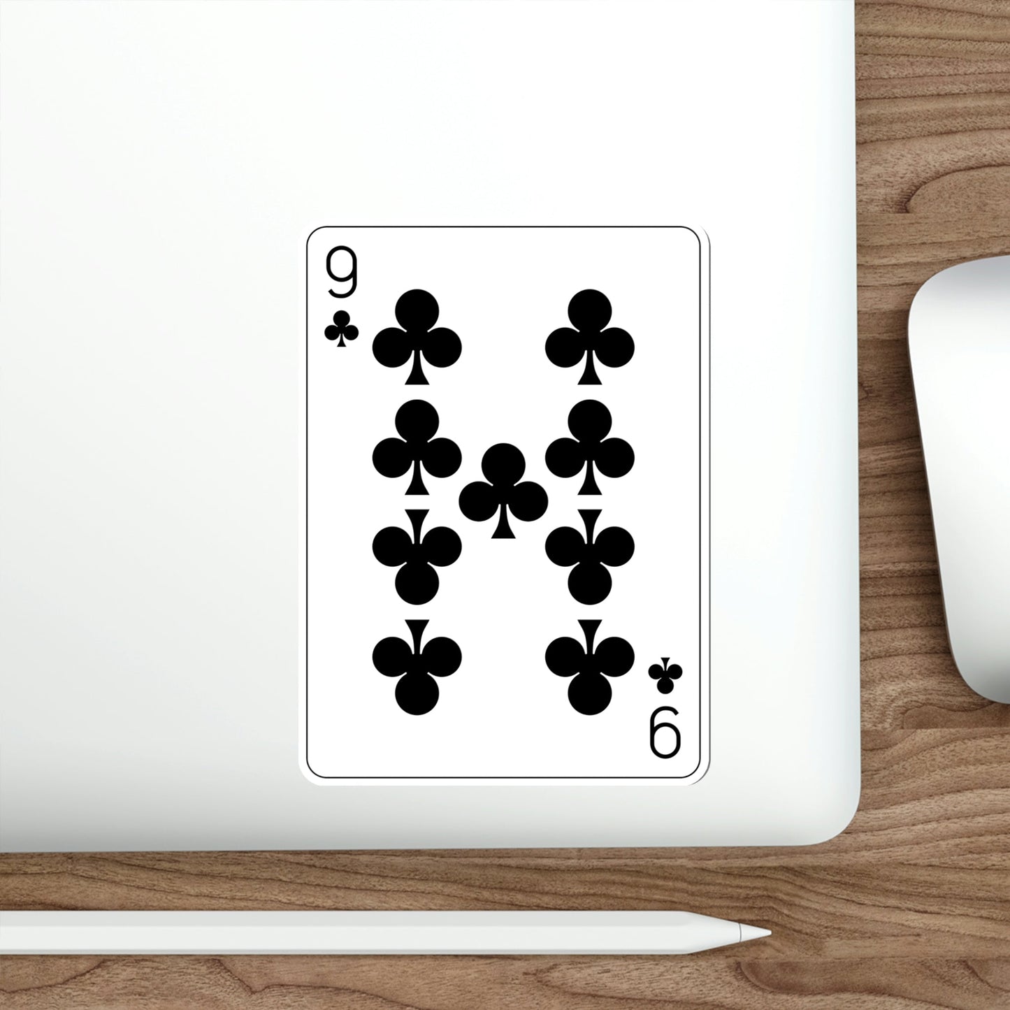 9 of Clubs Playing Card STICKER Vinyl Die-Cut Decal-The Sticker Space