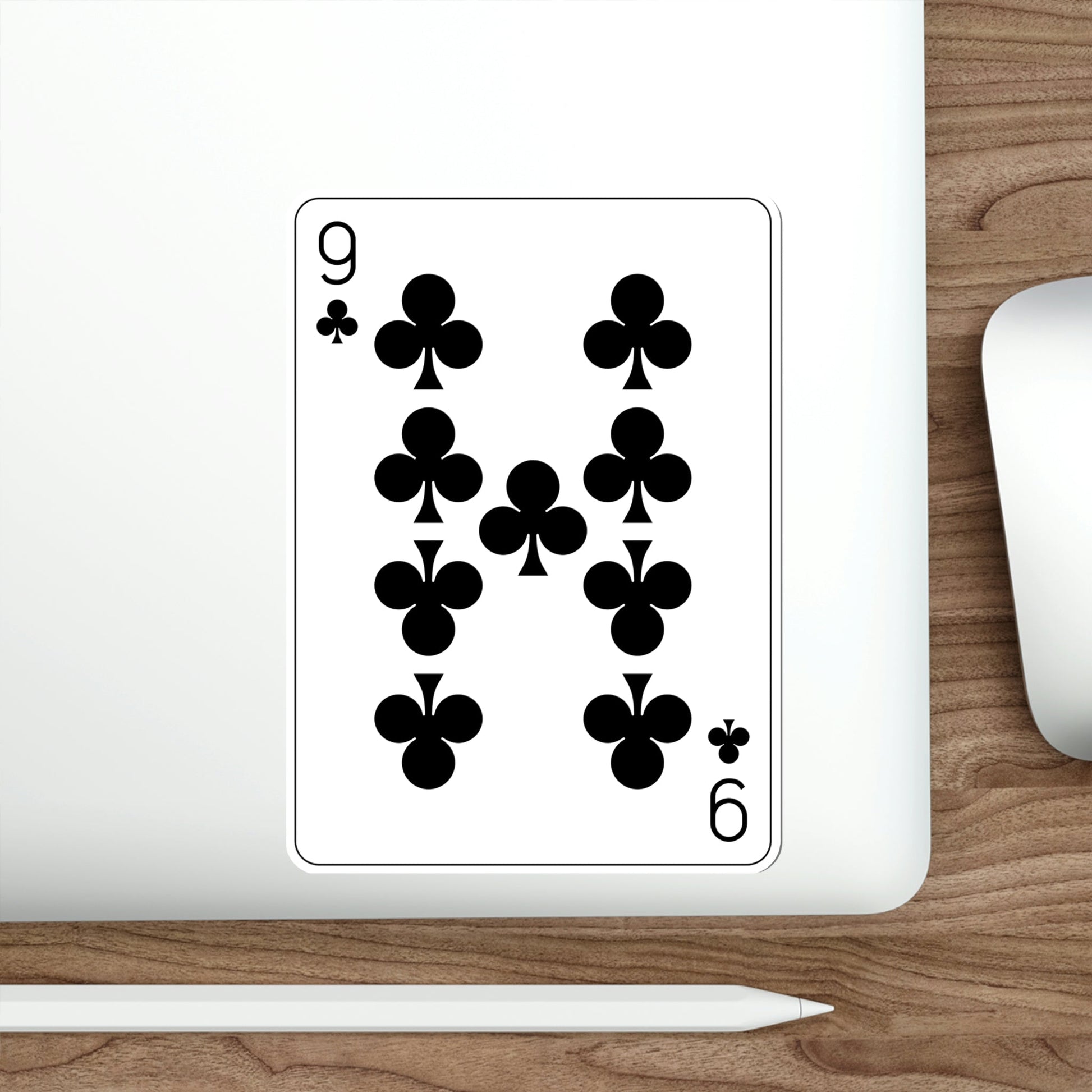 9 of Clubs Playing Card STICKER Vinyl Die-Cut Decal-The Sticker Space