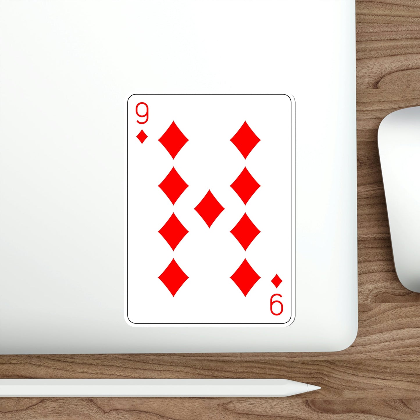 9 of Diamonds Playing Card STICKER Vinyl Die-Cut Decal-The Sticker Space