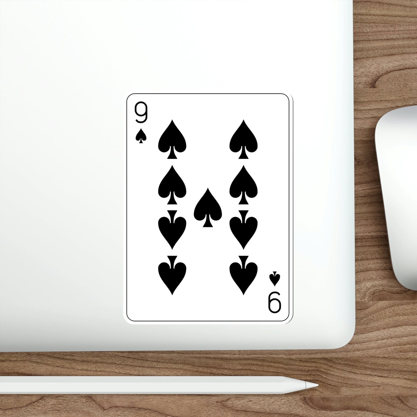 9 of Spades Playing Card STICKER Vinyl Die-Cut Decal-The Sticker Space