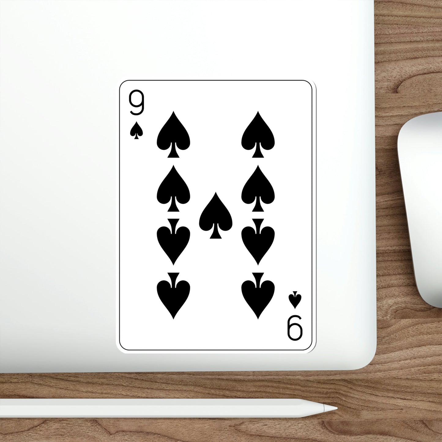 9 of Spades Playing Card STICKER Vinyl Die-Cut Decal-The Sticker Space