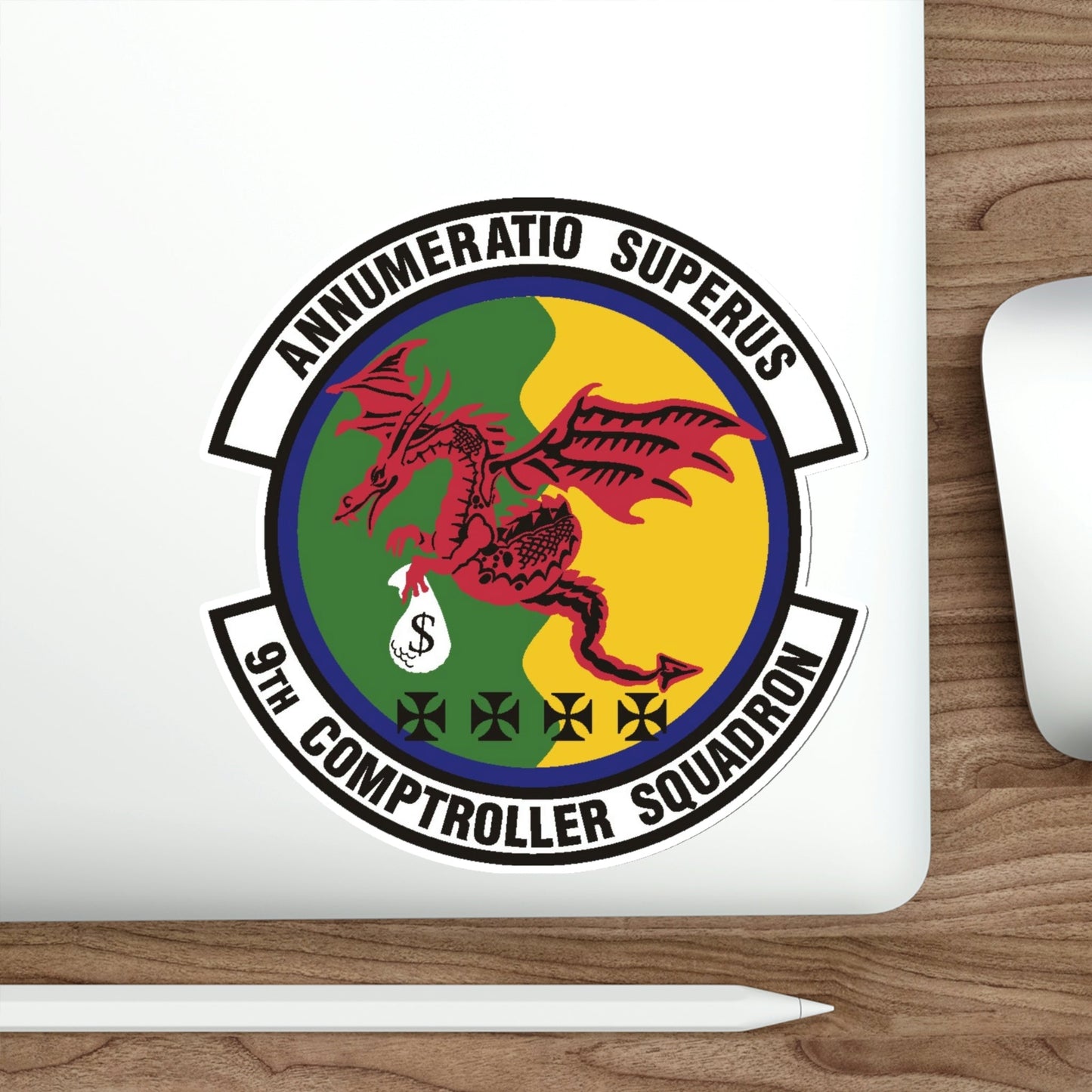 9th Comptroller Squadron (U.S. Air Force) STICKER Vinyl Die-Cut Decal-The Sticker Space