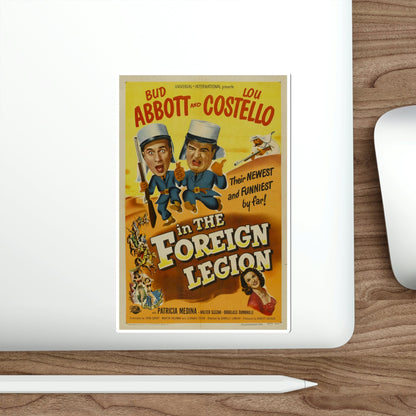 Abbott and Costello Foreign Legion 1950 Movie Poster STICKER Vinyl Die-Cut Decal-The Sticker Space