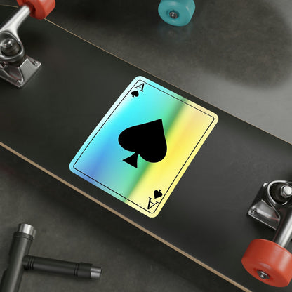 Ace of Spades Playing Card Holographic STICKER Die-Cut Vinyl Decal-The Sticker Space