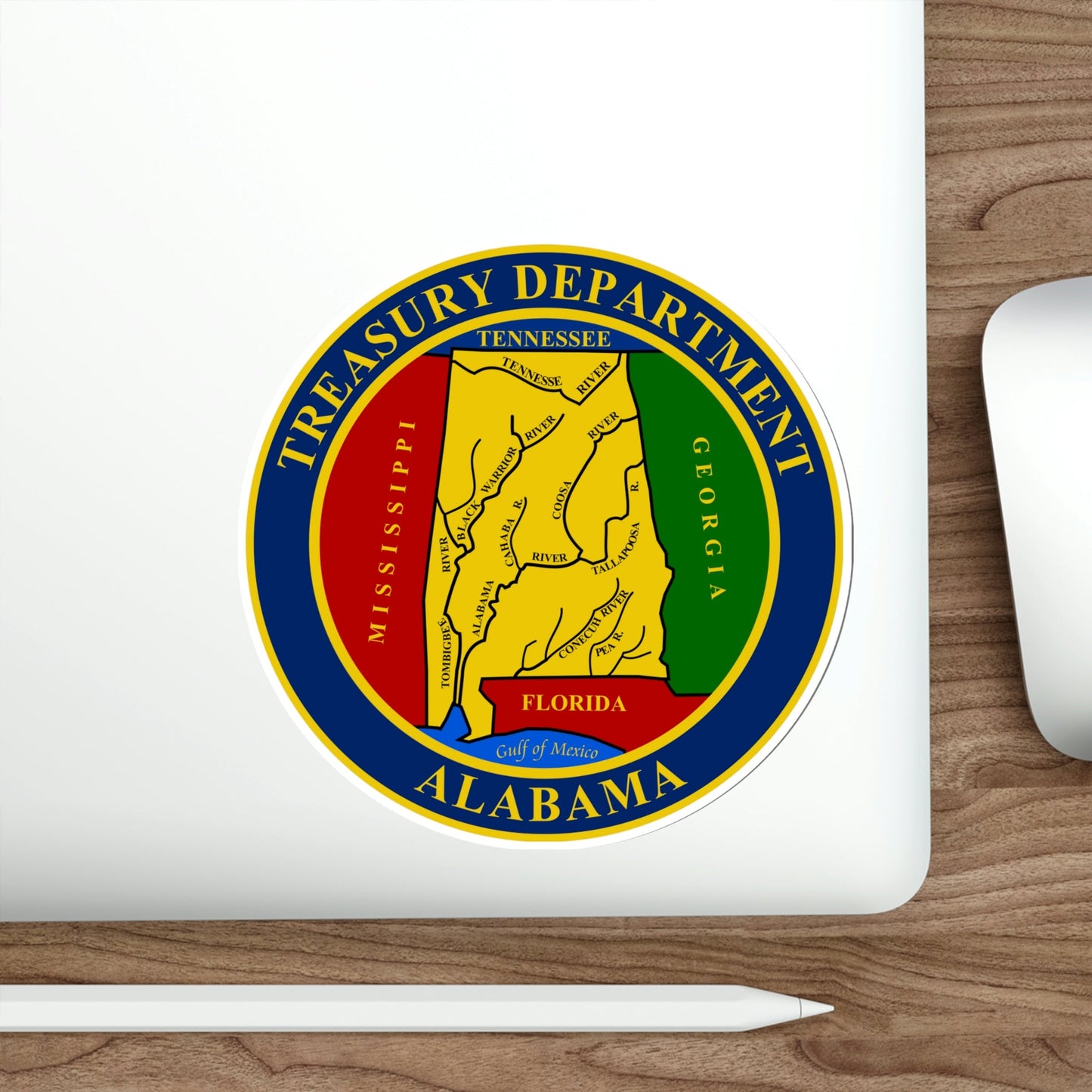 Alabama Treasury Department STICKER Vinyl Die-Cut Decal-The Sticker Space