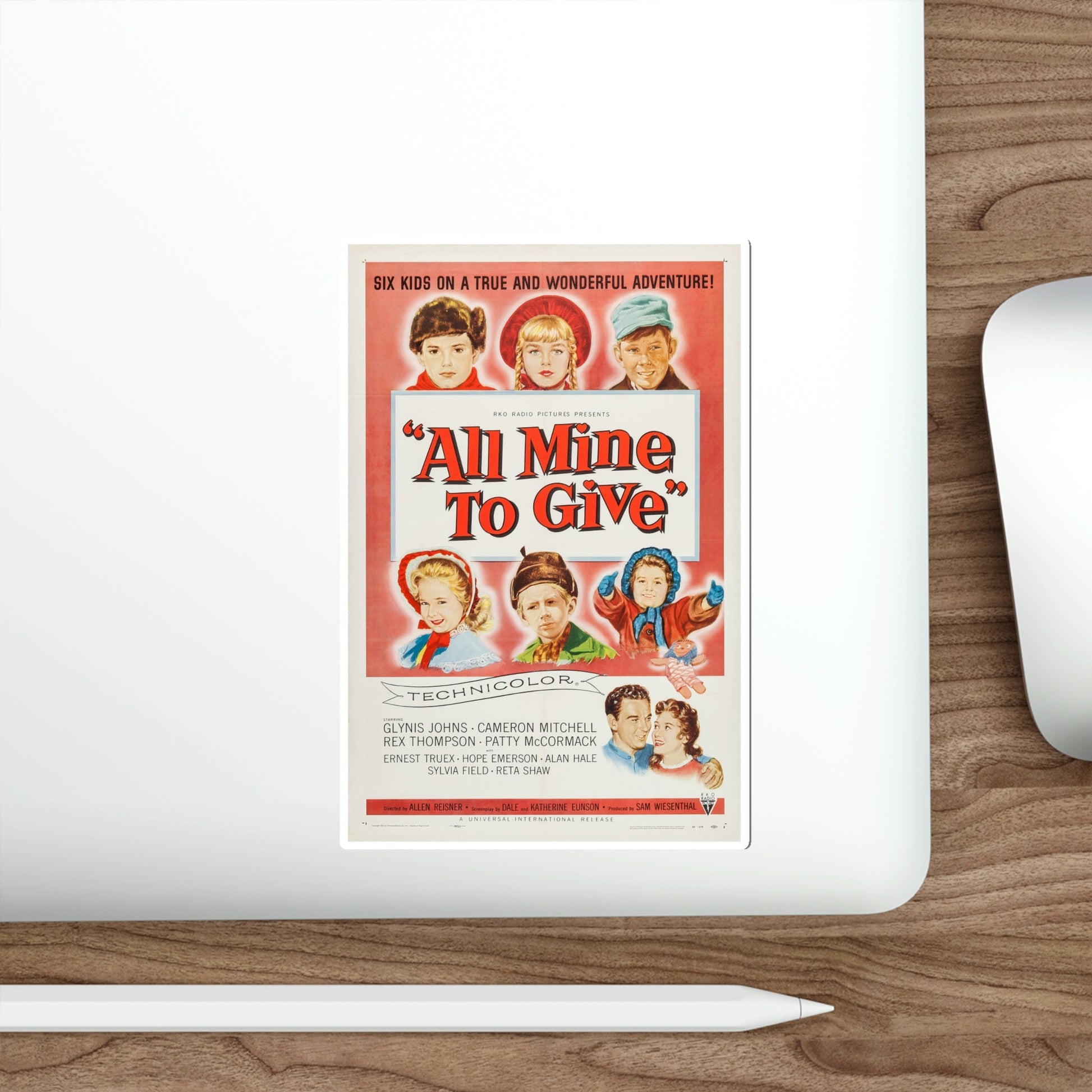 All Mine to Give 1957 Movie Poster STICKER Vinyl Die-Cut Decal-The Sticker Space