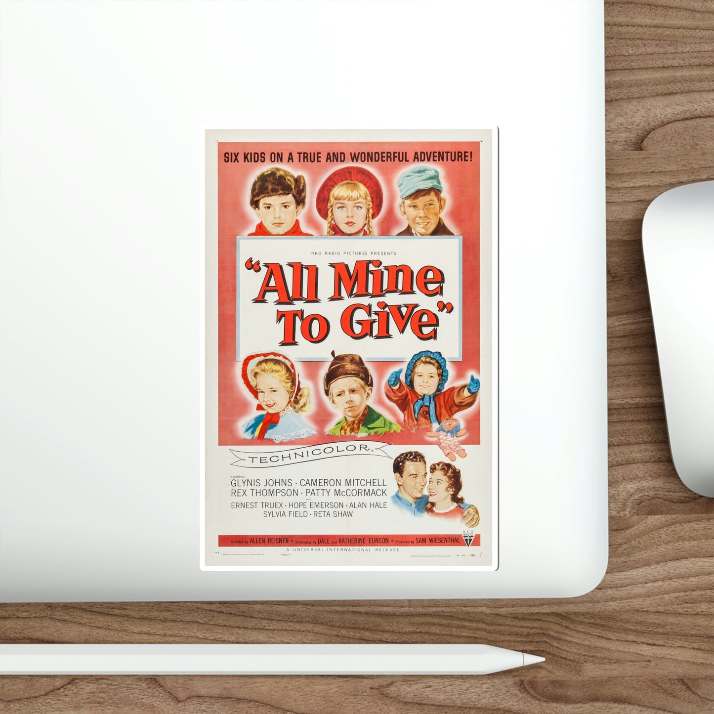 All Mine to Give 1957 Movie Poster STICKER Vinyl Die-Cut Decal-The Sticker Space