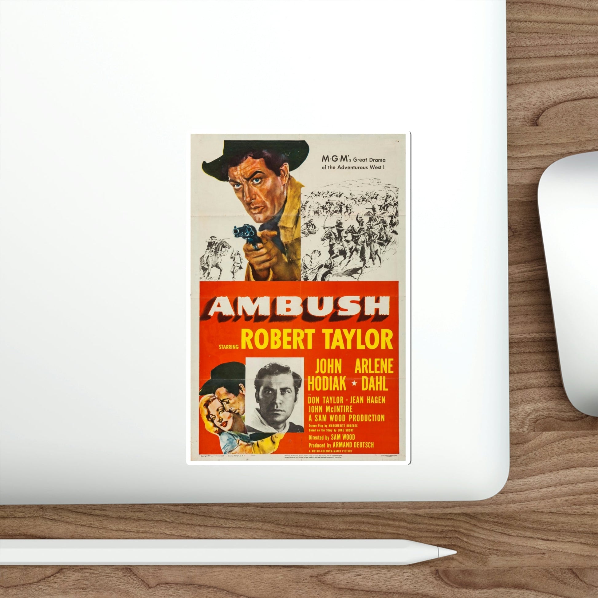 Ambush 1950 Movie Poster STICKER Vinyl Die-Cut Decal-The Sticker Space