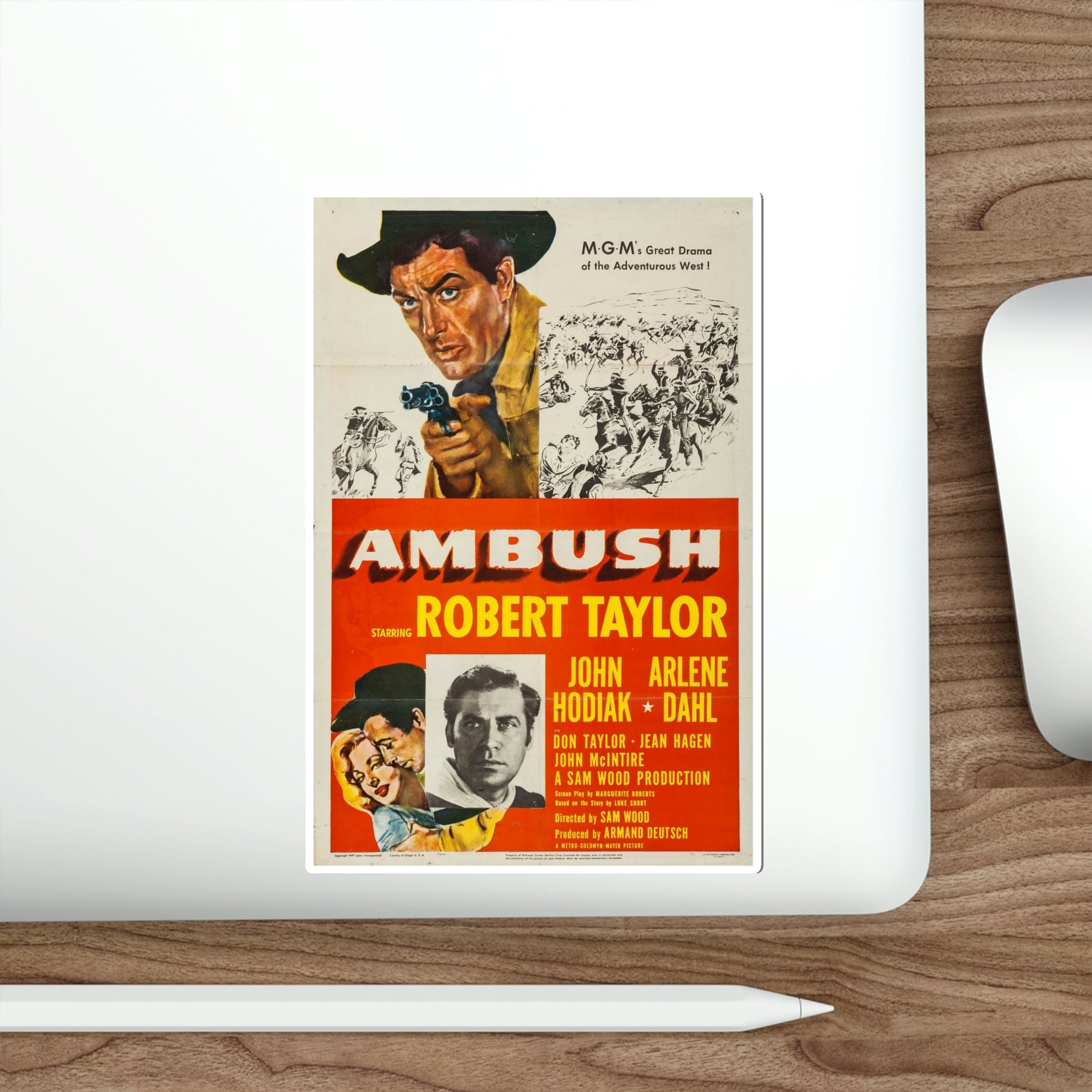 Ambush 1950 Movie Poster STICKER Vinyl Die-Cut Decal-The Sticker Space